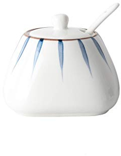 PEPDRO Utensilios de Cocina creativos sartén sartén Set de cerámica hogar Aceite saleros tarros condimento Caja condimento Caja condimento Tarro Dosificadores de aliño y Especias/Botes para ESP (Co