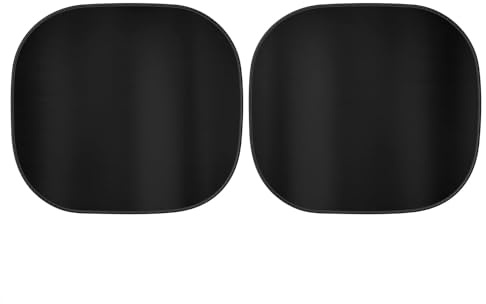 BDK 2PC Metallic Black Car Window Sun Shade Auto Shade for Windshield Visor, Block UV Reflect Heat to Keep Your Car SUV Truck, 31.75 x 28.75