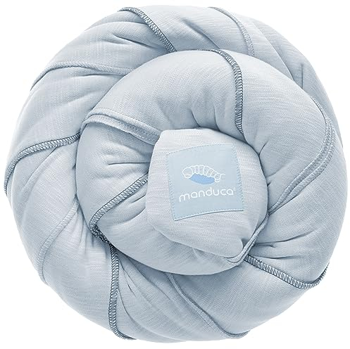 manduca Sling - Babytragetuch - Elastische Babytrage für Neugeborene von der Geburt bis zu 15 kg - Bio-Baumwolle - GOTS zertifiziert,Monochrome Arctic