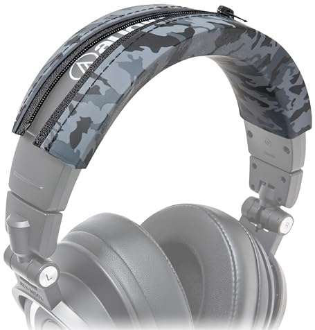 WC BandZ ATH - Headband Cover for Audio Technica ATH M50X & M50XBT | Made by Wicked Cushions | Also fits M50, M40X, M40, M40FS, M30X, M30, M20X & MSR7 | Black Camo