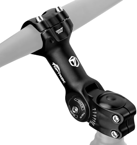 toptrek Fahrradlenker Vorbau, Lenkererhöhung Fahrrad 31,8mm, 130mm Fahrrad Lenker Aluminium, Lenkervorbau Verstellbar ±60° Einstellbar, Fahrradlenker Erhöhung Sechseckiges Lochdesign für MTB, Rennrad