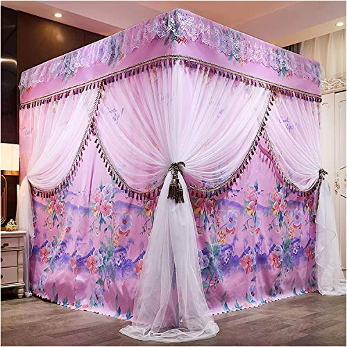 GLMGBP Himmelbett-Vorhänge, Prinzessinnen-Bettvorhang, Moskitonetz, Schlafzimmer-Dekoration, Zubehör, Himmelbett, Junge, Mädchen, Erwachsene, Bettwäsche, Geschenke (Größe: 180 x 220 cm)