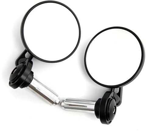 Lenkerendenspiegel Motorrad Für Suzuki Für GSXS 1000 SV 650 LTR 450 GSF 600 Motorrad Bar End Spiegel Moto Rückspiegel Chopper Spiegel(Black)