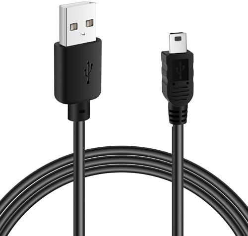Mygatti Mini USB 2.0 High Speed Kabel(5 Meter),USB A Stecker auf Mini USB Stecker,480 Mbit/s,USB 2.0 Typ A an B Kabel,Ladekabel Schnellladekabel High Speed Handy Datenkabel,Schwarz