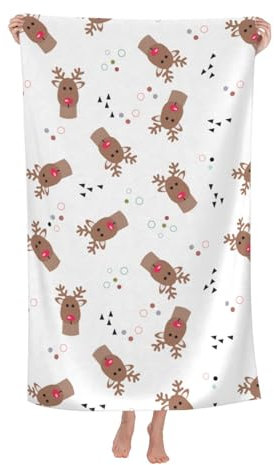 Herren Damen Poolhandtücher Großes Strandtuch „Frohe Weihnachten“ Microfaser Handtücher Besonderes Kinder Badetuch Personalisiert Reisehandtuch Für Duschen Yoga Urlaub