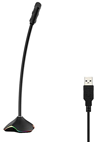 SEAYACK USB Omni-directional Conference Micrphone Pickup with Breathing Light Mic Equipped with Hifi Chip