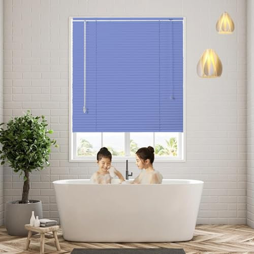 25mm Lamellen Aluminium Jalousie, 60cm 70cm 90cm 115cm 120cm Horizontal Jalousie für Fenster & Türen, Anpassbare Jalousien(Lila)