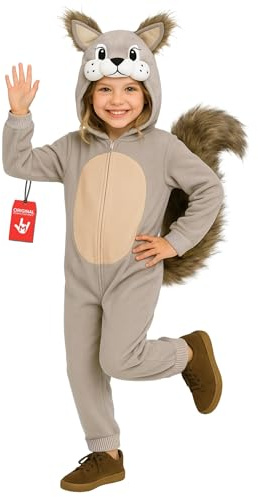 Morph Squirrel Costume Kids Squirrel Toddler Costume Unisex Animal Halloween Costumes for Kids Small (4-6Y)