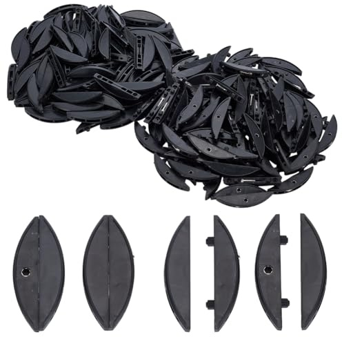 WEBEEDY 100 Pcs Biscuit Joiners for Woodworking, Fast Biscuit Connector Joiner Tool Reusable Fasteners Furniture Connectors Assorted for Crafting Furniture Framing & DIY Projects (Black)