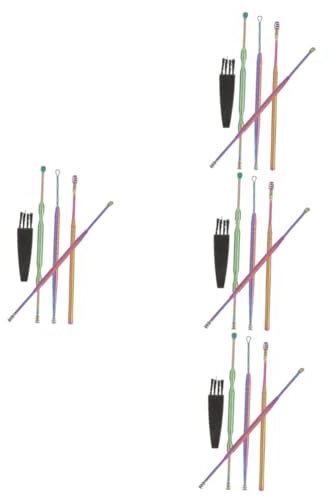 SHERCHPRY 4sets Ear Spoon Earwax Removal Tool Ear Cleaning Kit Earwax Remover for Adults