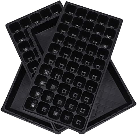 GALPADA 4 Pezzi Vassoio Semenzaio con Resistente e Compatto Accessorio per Serra per Germinazione e Ortaggi Ed Esterno