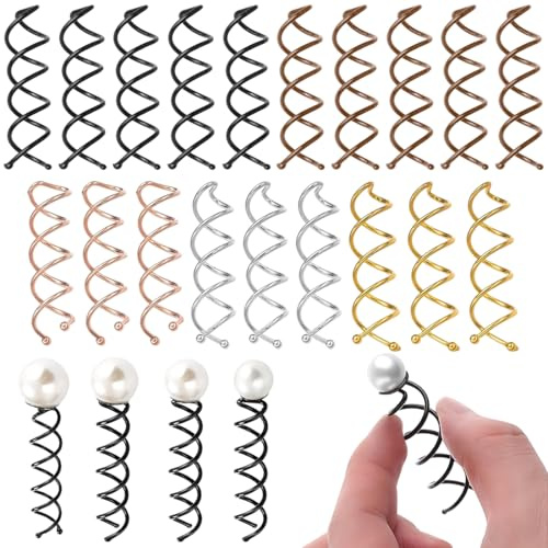 23 Stück Spirale Haarspange, Spiral Haarnadeln Haar Clip Haar Accessoires Rotierende Diy Haarnadeln Haarspangen für Haarstyling Geeignet Für Verschiedene Frisuren