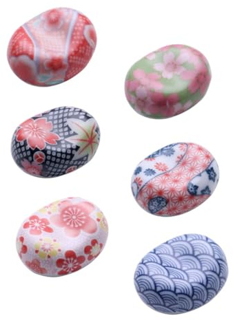 TOPPERFUN Portaposate Facile da Trasportare e Decorativo Supporto Bacchette in Ceramica Stile Giapponese 6 Pezzi Elegante e Creativo Sushi per Tavola da Pranzo e Cucina