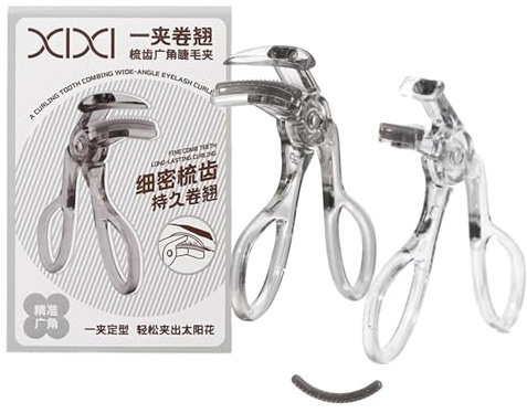 Lot de 2 recourbe-cils partiels et grands angles avec peigne