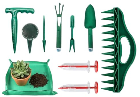 Garden Hand Tools | Sowing Dispenser Set,Repotting Mat for Indoor Plants,for Seedling Vegetable Tomato Pepper Flower Lawn Outdoor Cultivation