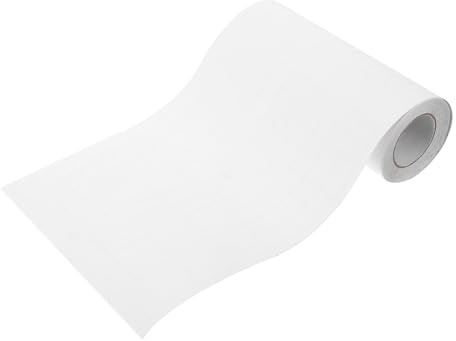 Rodapié de PVC Autoadhesivo Blanco, Moldura de Zócalo de Pared | Rodapié Adhesivo, 5m por Rollo, para Baño y Cocina, Acabado Decorativo que Cubre Manchas