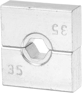 sourcing map Hydraulic Crimping Die 2AWG 35mm 8 Ton Hexagon Crimper Replacement Dies for YQK-120 Electrical Wire Terminal Crimper Tool Steel Cable