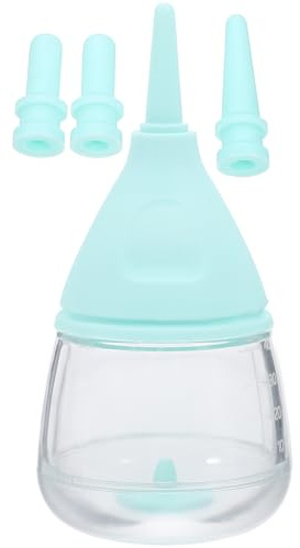 jojofuny Biberón Reutilizable para Gatos y Cachorros de 35ml, Fácil de Alimentar y Seguro para Mascotas Material de Silicona y Pc, Adecuado para Leche Maternizada
