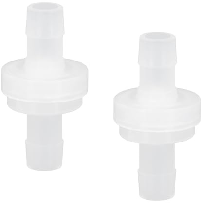Ctyjia 2 Pcs Aquarium Check Valve, Plastic One Way Non-Return Valves for 8 mm Hose, Backflow Prevention Device for Fish Tank Aquarium Air Pump Accessories