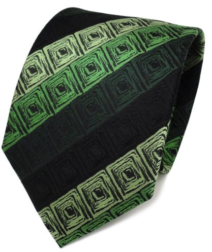 TigerTie Designer Seidenkrawatte in gestreift gemustert