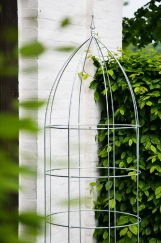 KUHEIGA Grosse Blumenhilfe Verzinkt Ø 60cm Höhe: 200cm Rankhilfe Rankgitter Obelisk