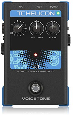 TC Helicon VOICETONE C1 Pedal simple de 1 botón para corrección de tono flexible