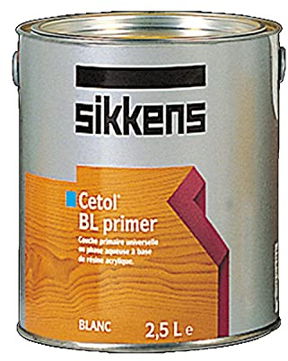 Sikkens - Cetol BL Primer – Peinture d’apprêt, séchage rapide, 2,5 L – Blanc