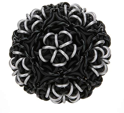 Juggle Pro Footbag Hacky Sack Métal Aluminium (422 Anneaux Aluminium, Gris Noir)