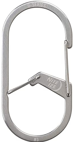 NIte Ize Mousqueton G-Series Dual Chamber pour adulte, argenté, taille 3