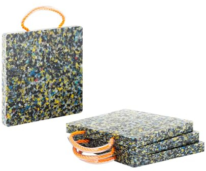 MSW MSW-CP-300-7 Kranplatten 30 x 30 x 3 cm Traglast bis zu 7.000 kg 4 Stück abgerundete Ecken Unterlegplatten Abstützplatten Stützplatten