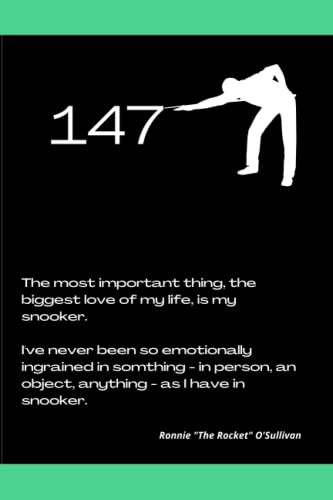 The Emotional Journey of Snooker: A Journal for Fans, Inspired by Ronnie O'Sullivan's Passionate Quote Lined Journal For Writing Notes ( Blank Lined Pages, 6x9, 120 Pages)