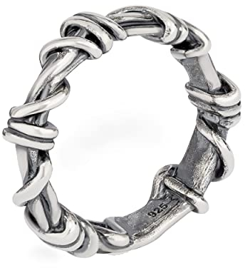 NKlaus 66 mm bandring 925 silver herrring flätad keltisk ring vintage 5,4 mm bred 14242