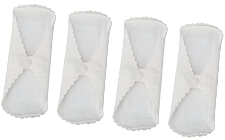 Almohadillas Sanitarias, 4 Almohadillas de Tela Reutilizables, Almohadillas Menstruales de Tela Lavable, Protectores Diarios, Almohadillas Menstruales Lavables, a Prueba de Fugas,