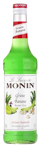 MONIN Sirup Grüne Banane 0,7 l | Exotischer Geschmack grüner Banane für Cocktails, Desserts und Mixgetränke