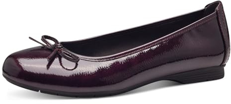Jana Bailarina para Mujer 8-22163-41, Zapatos Tipo Ballet, Dark Purple Laca, 38 EU