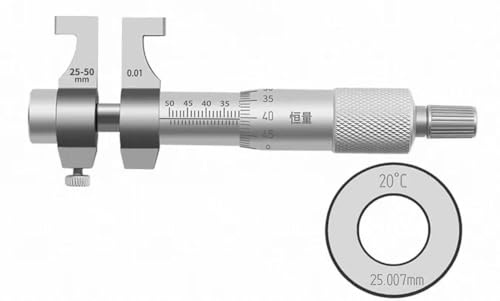 Micromètre de diamètre intérieur à trois points Micromètre de diamètre intérieur à trois griffes, mesure interne à trois points, diamètre intérieur, ouverture du micromètre 0.005mm ( Color : 25-50mm )