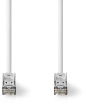 NEDIS Cat 8.1 Network Cable, Double-Shielded Patch Cable for Cat8 Installations, Suitable for 2000 MHz / 2 GHz Network Environments, RJ45 to RJ45, 40 Gbps, 20m