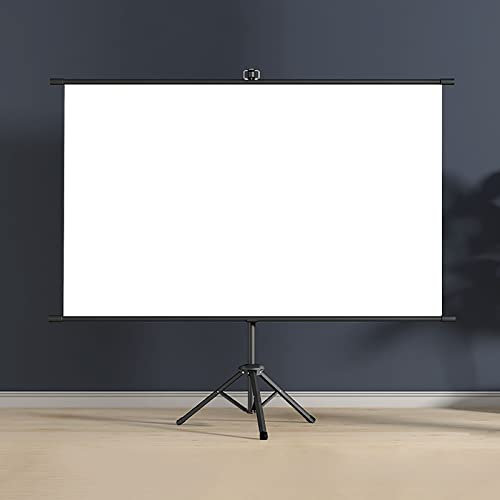 Écran de projection sur pied avec trépied - Écran de projection intérieur et extérieur pour film ou présentation au bureau - Écran portable mobile sans plis HD 4:3/16:9 avec trépie,60inch 16:9