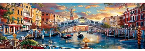 SHEGZHUC Diamond Painting Italia Paesaggio Venezia Città Ponte XXL Pittura Diamante Arte Ricamo Punto Croce 110 x 50 cm - Immagini Regalo Decorazione da Parete