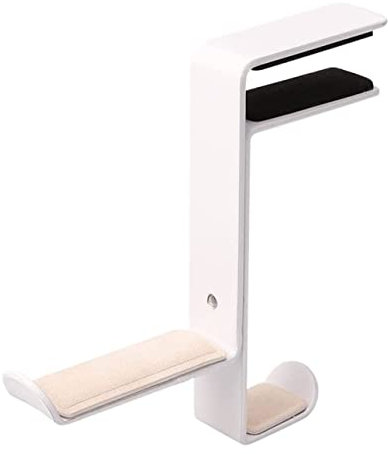 LULUMAIC Supporto per Cuffie da scrivania Supporto Universale per Cuffie da Ufficio Supporto per Cuffie da Gioco Staffa Espositore Risparmia Spazio Supporto per Cuffie (Bianco)