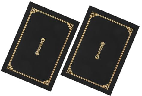 UTHCLO 2 Stück Luxus-zertifikatshüllen Mit Goldfolie Im A4-format Elegante Präsentationsmappen Für Auszeichnungszertifikate Schuldiplome