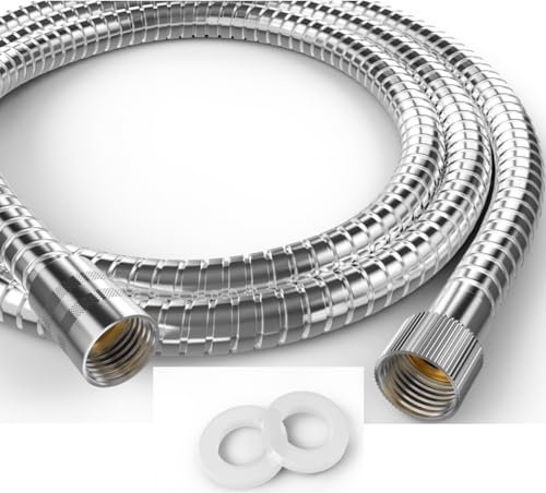 Shower Hose 1.75m with High Flow Large Bore Chrome Finished- Fits Most Handsets