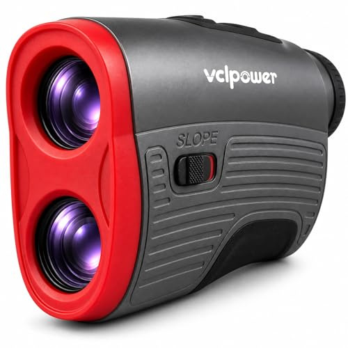 VCLPOWER Golf Rangefinder 0.3s Ultra-Fast Flag Lock,100+ Uses per Full Charge Zero Self-Discharge Battery ±0.5yd High Precision,1200Y Laser Rangefinder with Slope,7X Mag, Magnetic & Waterproof