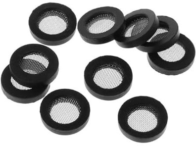 WEITINGKKK Joint de Tuyau d'eau, Lot de 10 rondelles d'étanchéité en Silicone et Acier Inoxydable 19 mm Multicolores for pommeau de Douche et Robinet(BK)
