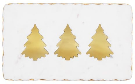 Mud Pie Christmas Gold Tree Cheese Board