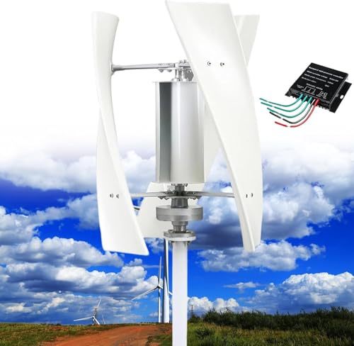 Aerogeneradores, Turbina eólica de eje Vertical 16000W 20000W 12V 24V 48V 220V Turbina Eólica Vertical Kit Completo,Generador De Viento Con Controlador, Generador energía eólica Kit(16000W,24V)