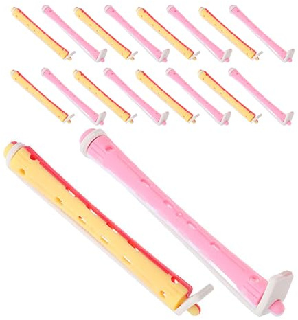 Gogogmee 24 Pezzi Rulli per Permanente in Plastica per Capelli Corti e Lunghi Bigodini per Arricciare Senza Calore Strumenti Professionali per Acconciature con Design Doppio Colore