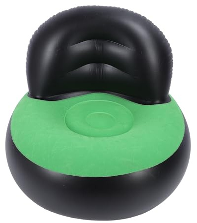 Mumusuki Aufblasbares Sofa, Luftcouch mit Ergonomischer Rückenstütze, PVC-Beflockungsmaterial für Wohnzimmer, Balkon, Garten, Pool (Black)