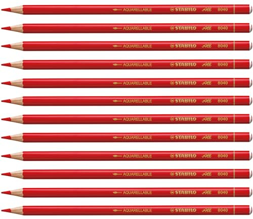 STABILO - Buntstift für fast alle Oberflächen - All | 12er Pack, rot