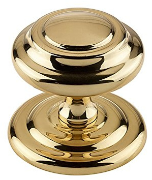 Centre Door Knob 102mm - Polished Brass